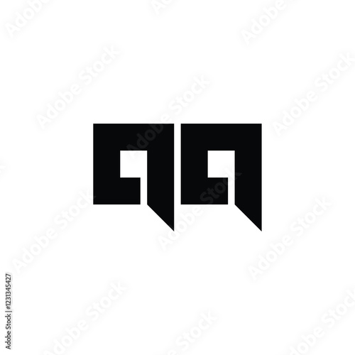 QQ monogram logo design letter text name symbol monochrome logotype alphabet character simple logo