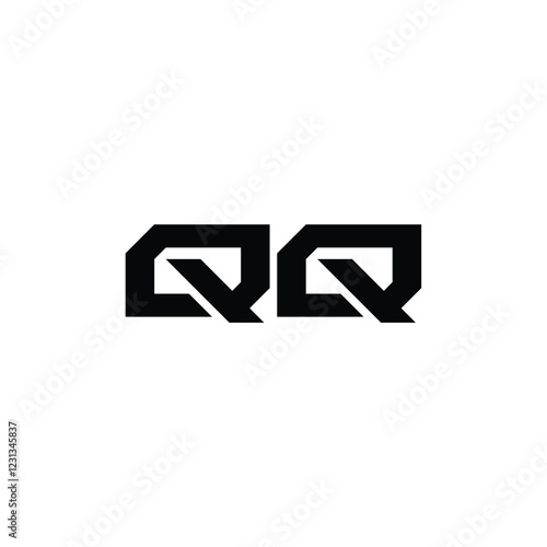 QQ monogram logo design letter text name symbol monochrome logotype alphabet character simple logo