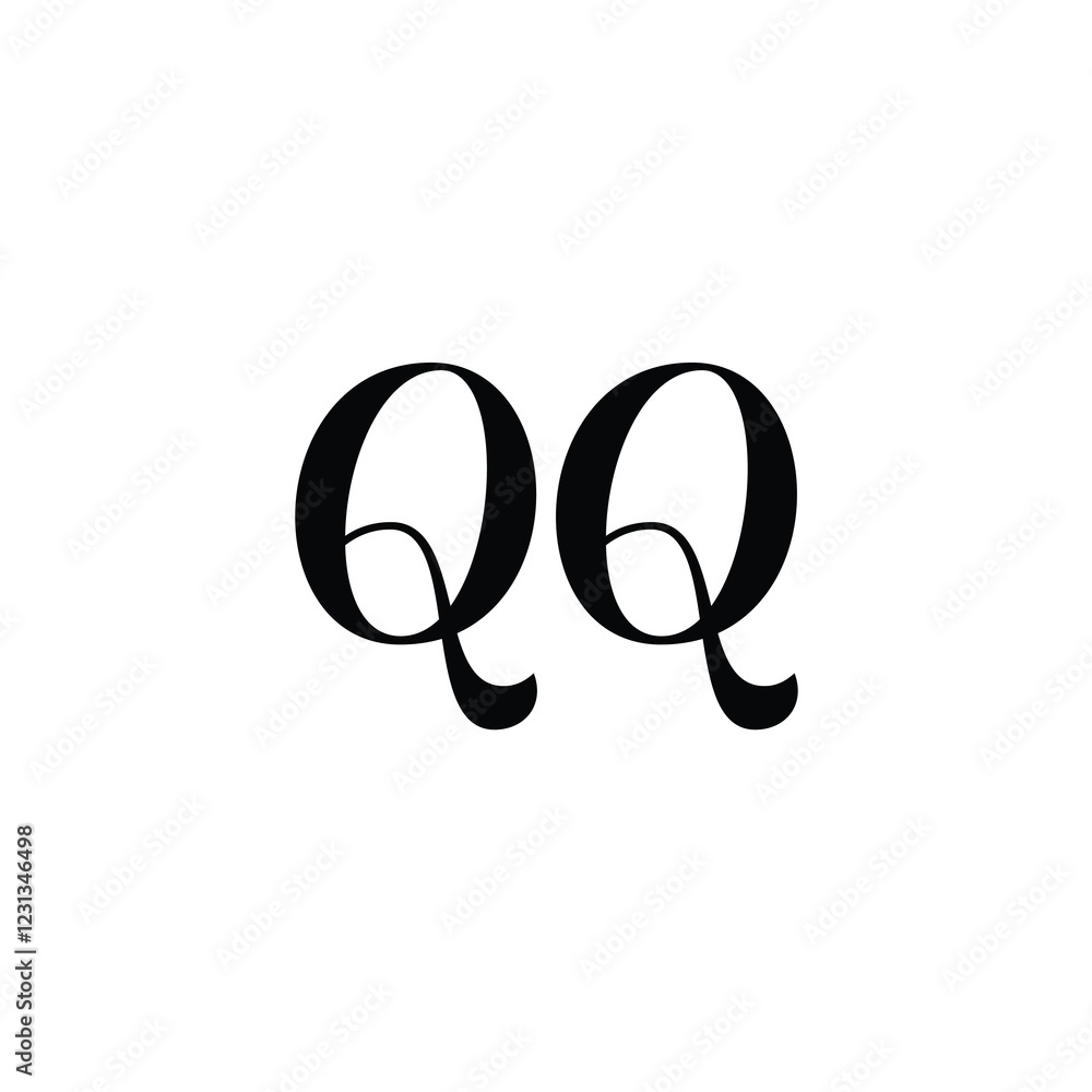 QQ monogram logo design letter text name symbol monochrome logotype alphabet character simple logo QQ monogram logo design letter text name symbol monochrome logotype alphabet character simple logo