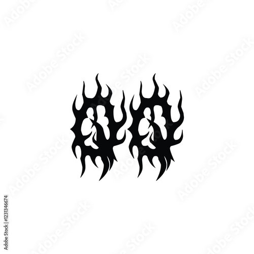 QQ monogram logo design letter text name symbol monochrome logotype alphabet character simple logo