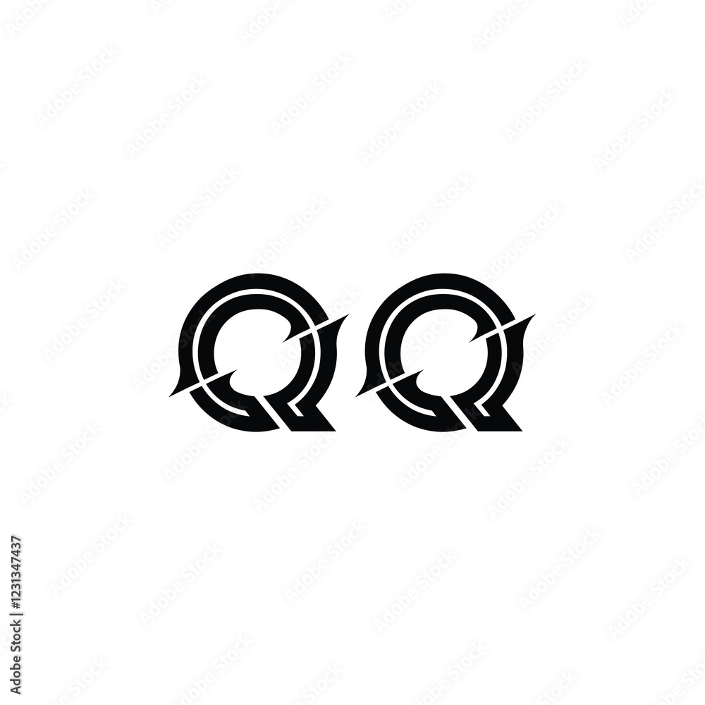 QQ monogram logo design letter text name symbol monochrome logotype alphabet character simple logo QQ monogram logo design letter text name symbol monochrome logotype alphabet character simple logo