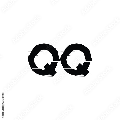 QQ monogram logo design letter text name symbol monochrome logotype alphabet character simple logo