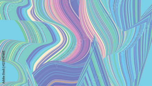  Light Pink, Blue vector background with lines. Brand new colorful illustration in simple style