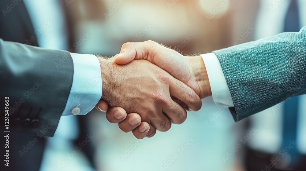 Group of executives shaking hands in a corporate setting. Group of executives shaking hands in a corporate setting.