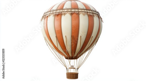 Wallpaper Mural Vibrant hot air balloon isolated on white background for creative design projects and travel theme visual content. Torontodigital.ca
