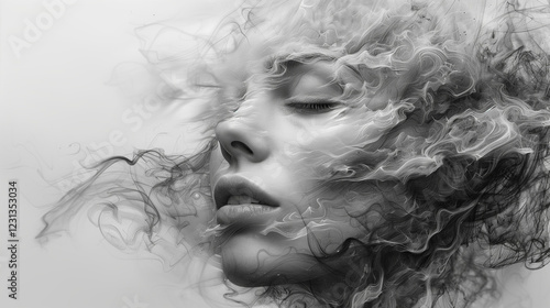 Wallpaper Mural Depression portrait sketchs Torontodigital.ca