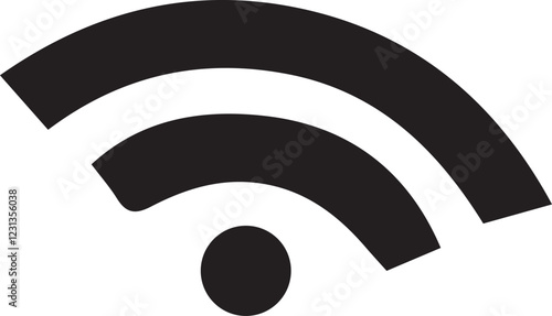Wifi vector icon , Black silhouette Wifi