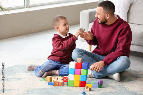 Happy father and his little...