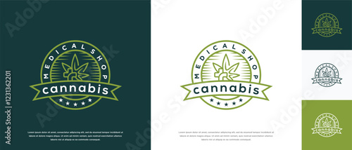 cannabis leaf logo design. cannabis leaf logo template.