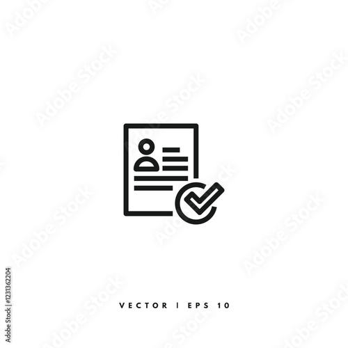 Resume Cv Icon. Editable Stroke