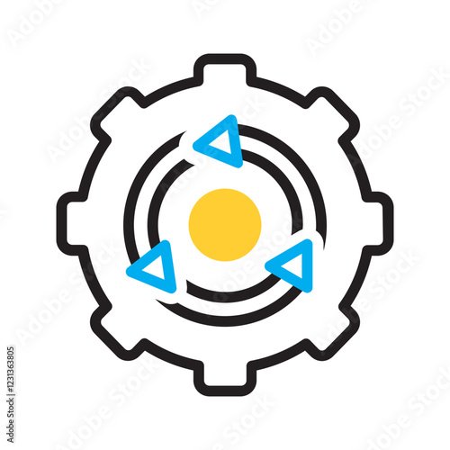 Vector multi color icon for Circulate