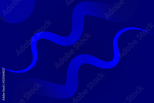 Abstract blue wave line design with fluid, flowing shapes on a dark background for digital art, modern aesthetics, and technology-inspired visuals