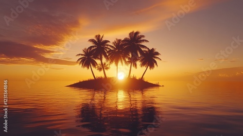 Golden Sunset Paradise Island