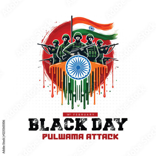 Remember our heroes of the Pulwama Attack tribute a black day in India Social Media Post banner
