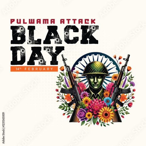 Remember our heroes of the Pulwama Attack tribute a black day in India Social Media Post banner
