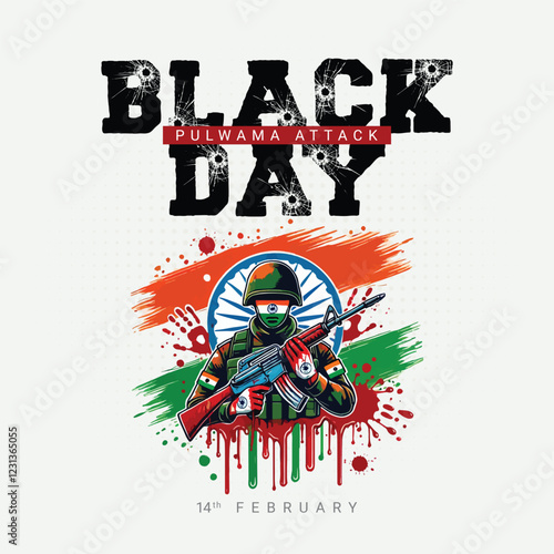 Remember our heroes of the Pulwama Attack tribute a black day in India Social Media Post banner
