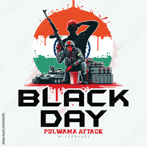 Remember our heroes of the Pulwama Attack tribute a black day in India Social Media Post banner
