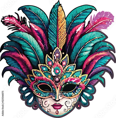 venetian carnival mask Mardigras.