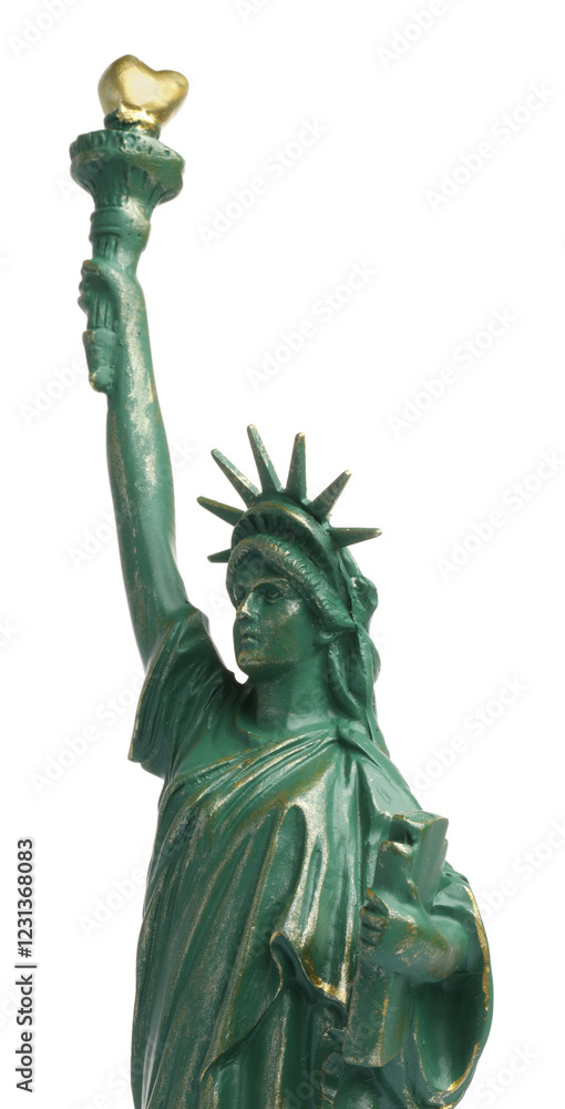 Fototapeta premium Statue of Liberty isolated on white. Symbol of freedom