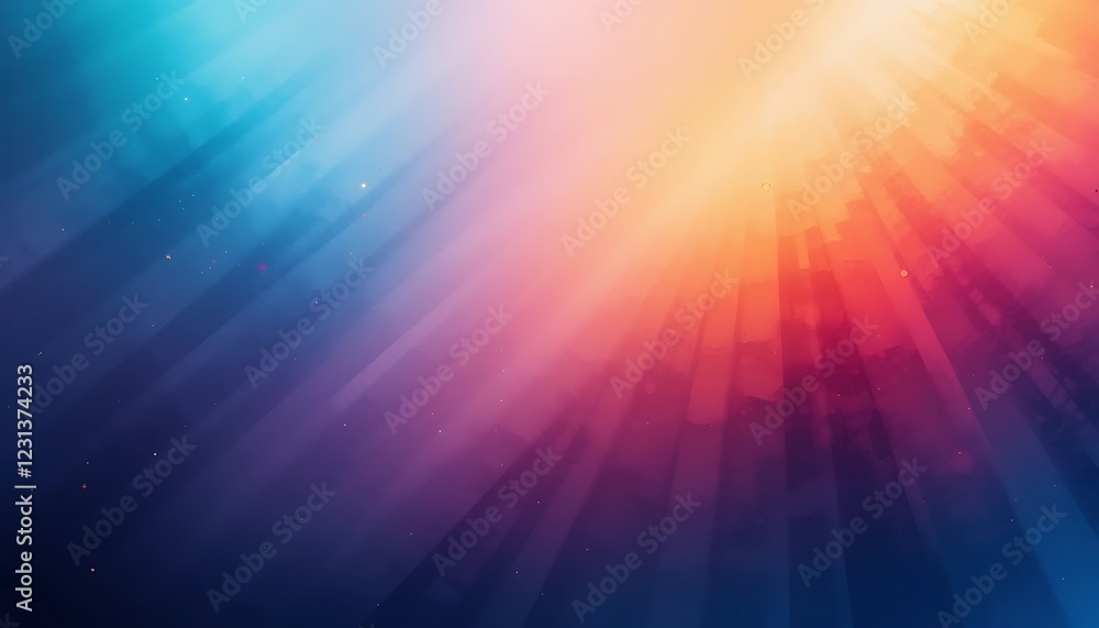 Abstract Colorful Rays Converge In A Bright Light Abstract Colorful Rays Converge In A Bright Light