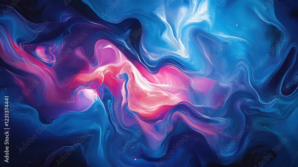 Vibrant blue abstract artwork with flowing patterns and luminous effects in a dark background Vibrant blue abstract artwork with flowing patterns and luminous effects in a dark background