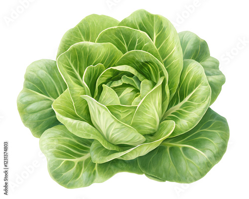 fresh lettuce isolated on transparent background PNG image