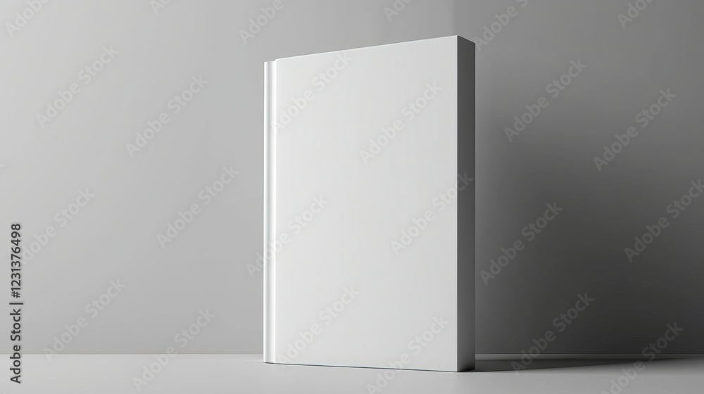 a blank rectangular hardcover book mock-up a blank rectangular hardcover book mock-up