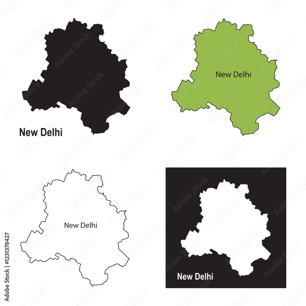 Obraz premium Map of New Delhi design