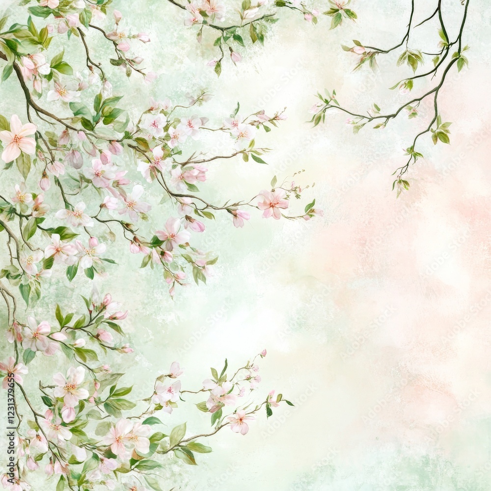 Fototapeta premium Delicate Spring Blossom Artwork
