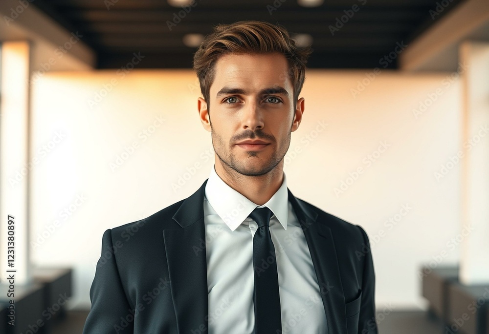 Stylish man in modern setting Stylish man in modern setting