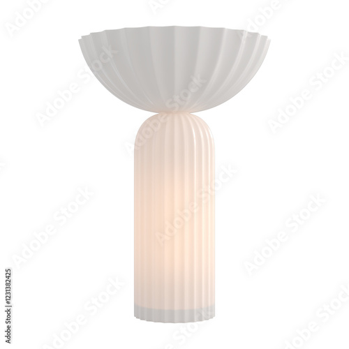 cut out interior modern lamp - with white background - elegant style -minimal modern table lamp