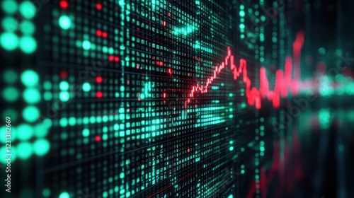 Wallpaper Mural a dynamic graph showcasing growth, represented by a series of green bars that increase in height from left to right. These bars symbolize positive trends, likely indicating rising values over time. Torontodigital.ca