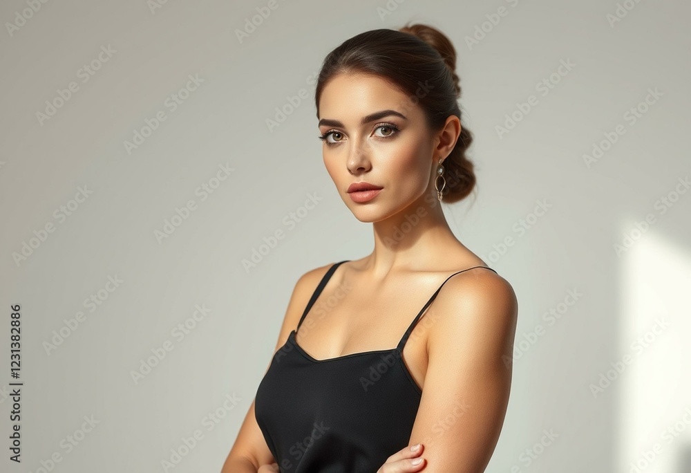 Fototapeta premium Stylish woman with natural light