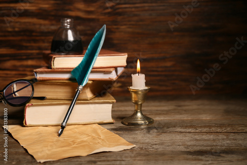 Old books with nib pen, ink...