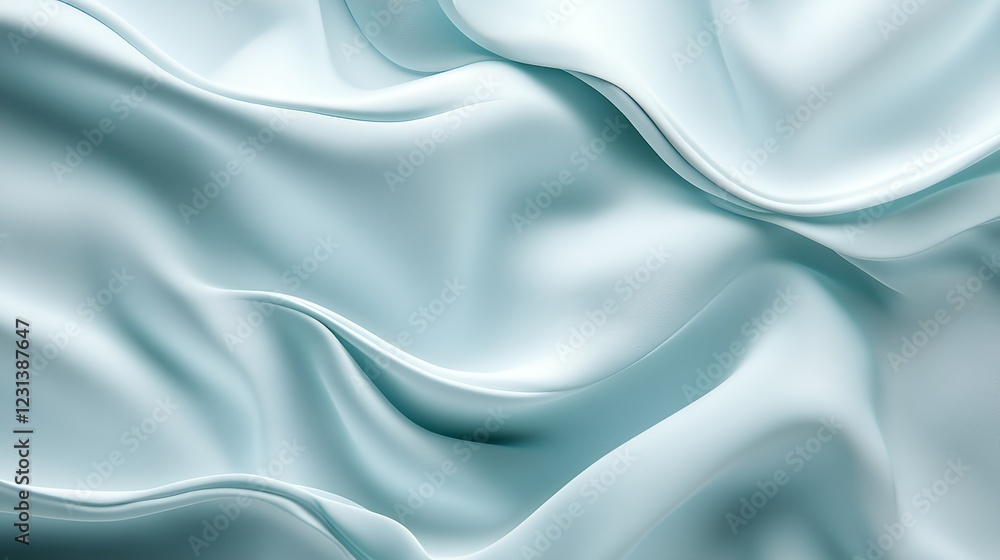 Fototapeta premium Abstract Draped Light Blue Fabric Texture
