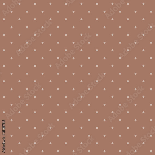 Background with monochrome dotted texture. Polka dot seamless pattern mocha mousse color