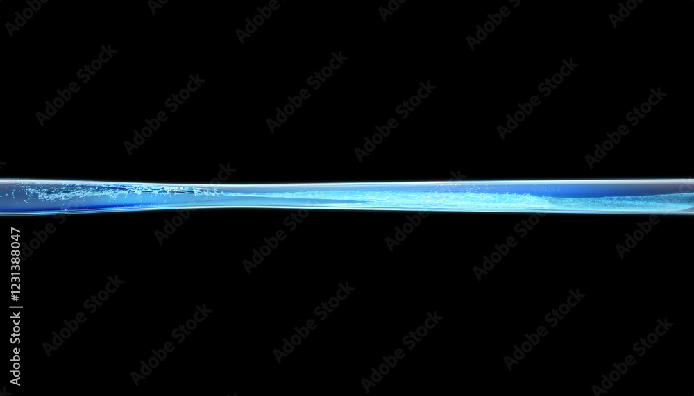 Obraz premium Generated水 流体 流れ 青色 チューブ 科学 実験 液体 透明 物理学 ダイナミクス 流体力学 速度 圧力 乱流 層流 研究 観察 渦 水流 image