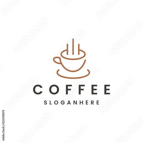 Coffee logo design template vector illustration on white background