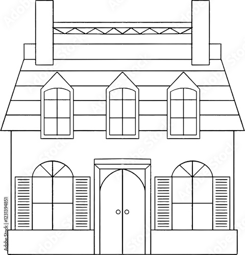 House Monoline Illustration