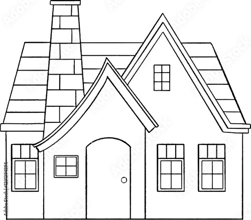 House Monoline Illustration