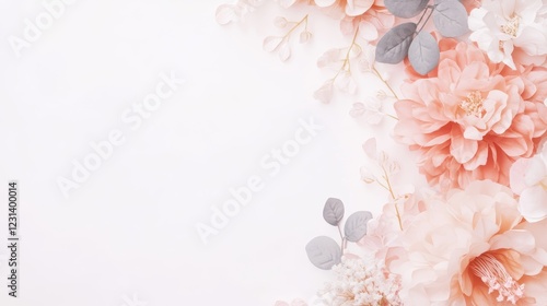 Delicate Peach and White Floral Arrangement