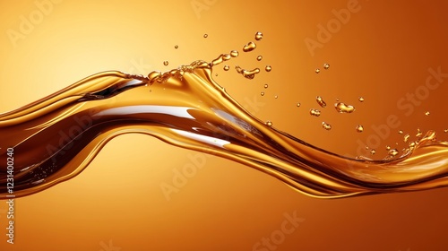 Abstract dynamic splash of liquid