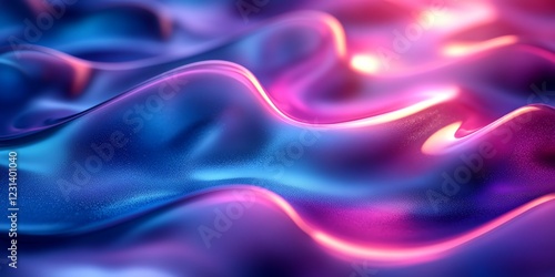 Wallpaper Mural Stunning 3D render of glossy metallic blue and purple abstract shapes with smooth curves, set against a dark background, perfect for modern and futuristic designs Torontodigital.ca