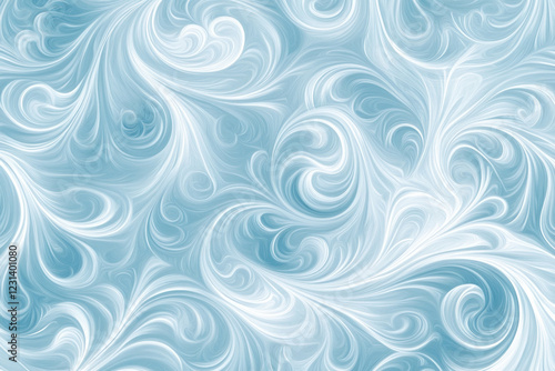 Blue and white swirl background, creating a sense of movement and tranquility for a stunning visual effect.
