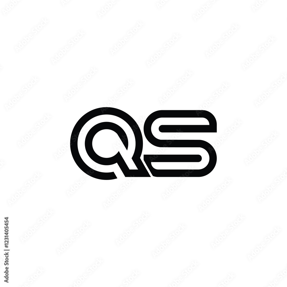 QS monogram logo design letter text name symbol monochrome logotype alphabet character simple logo QS monogram logo design letter text name symbol monochrome logotype alphabet character simple logo