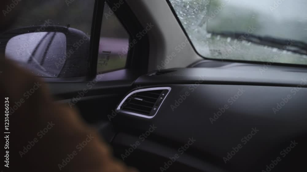 interior of car with exhoust air conditioner interior of car with exhoust air conditioner
