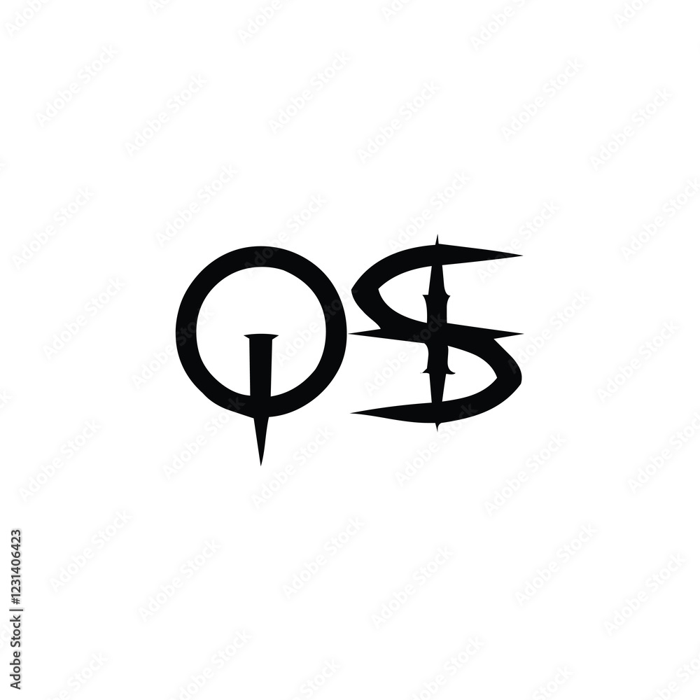 QS monogram logo design letter text name symbol monochrome logotype alphabet character simple logo QS monogram logo design letter text name symbol monochrome logotype alphabet character simple logo