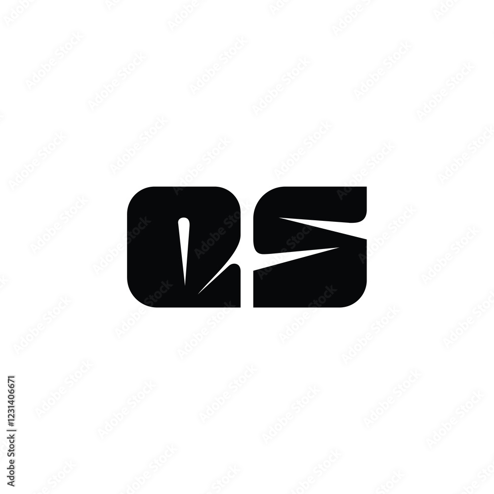 QS monogram logo design letter text name symbol monochrome logotype alphabet character simple logo QS monogram logo design letter text name symbol monochrome logotype alphabet character simple logo