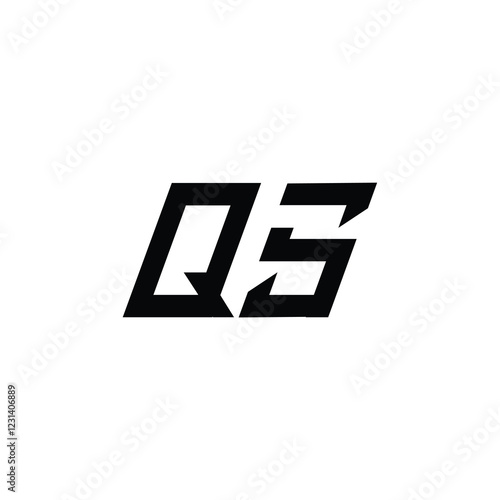 QS monogram logo design letter text name symbol monochrome logotype alphabet character simple logo