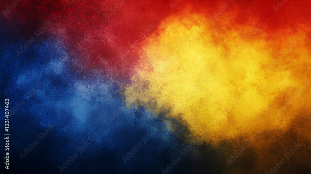 Dark blue, red and yellow spectrum gradient background with blur effect Dark blue, red and yellow spectrum gradient background with blur effect